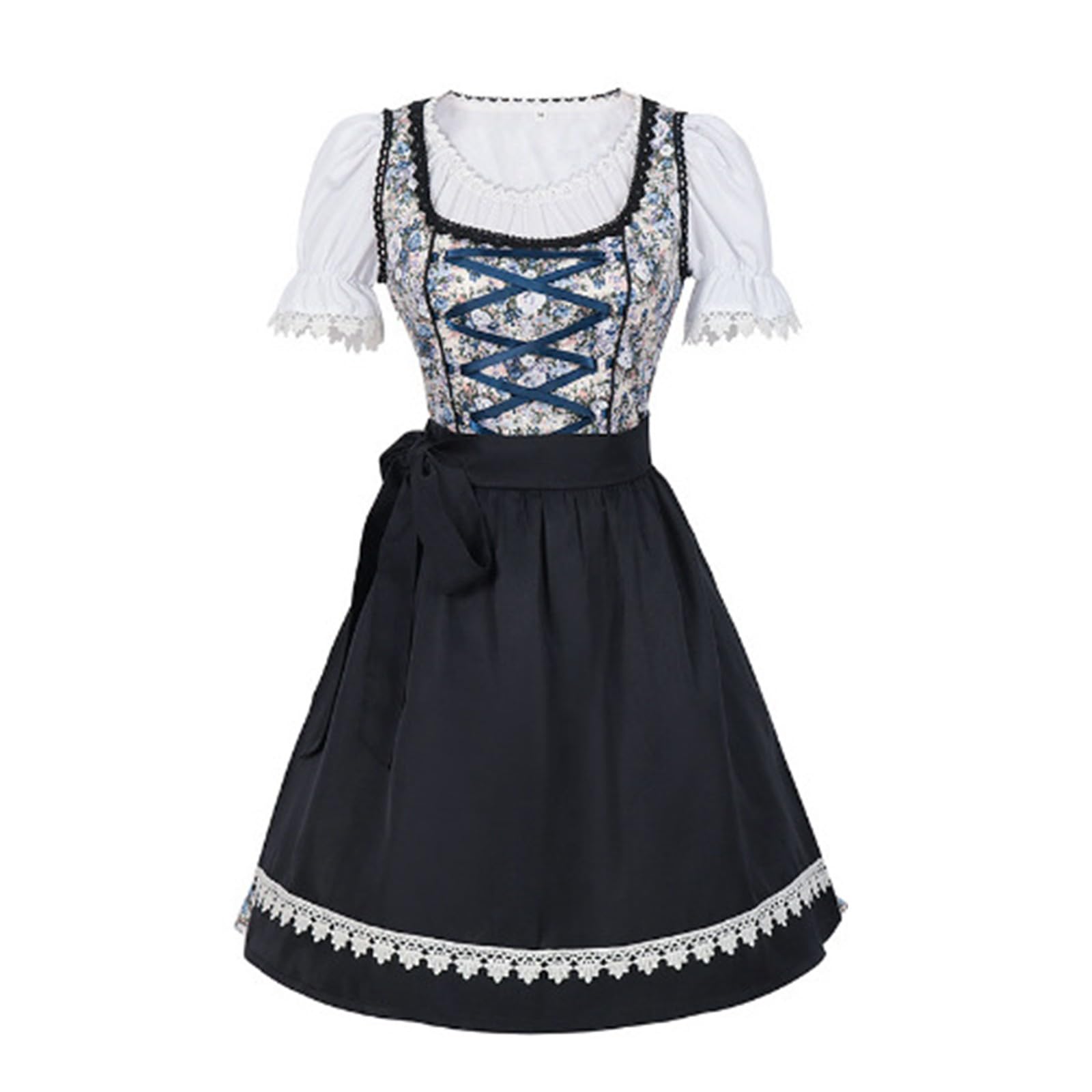 Ladies Oktoberfest Beer Costume Set 3 Piece Dirndl Dress Bavarian Costume Dirndl for German Beer Festival Outfits Bavarian Costumes Beers Carnival Party