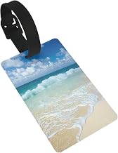 Durable Luggage Tags for Suitcases TSA Approved, Beach, Bag Id Label, Luggage Tag for Travel & Bags, Waterproof PVC Identification Tag for Backpack, with Black Wristband