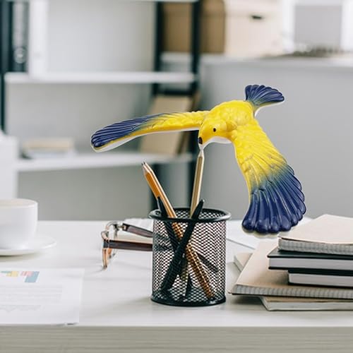 Miniatura 8 de Equilibrio de pájaro de gravedad de juguete con pirámide, combinación de aves de equilibrio para juguetes físicos, accesorios de ciencia de oficina,