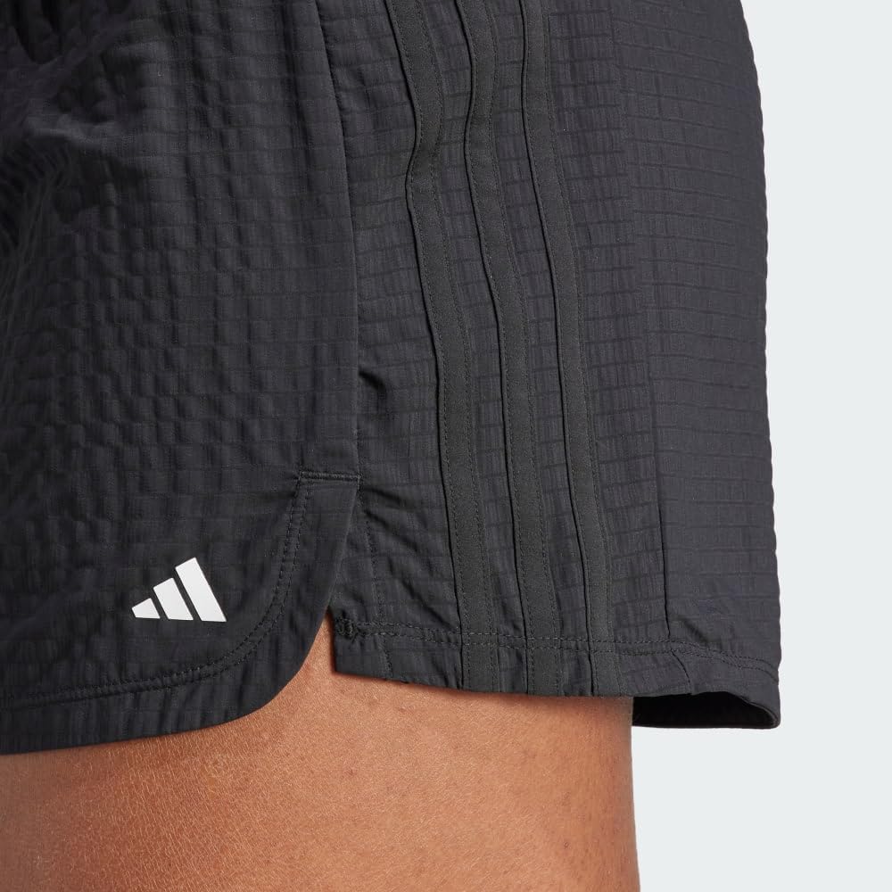 adidas Womens Pacer Training 3-Stripes Woven High-Rise Shorts - Image 7