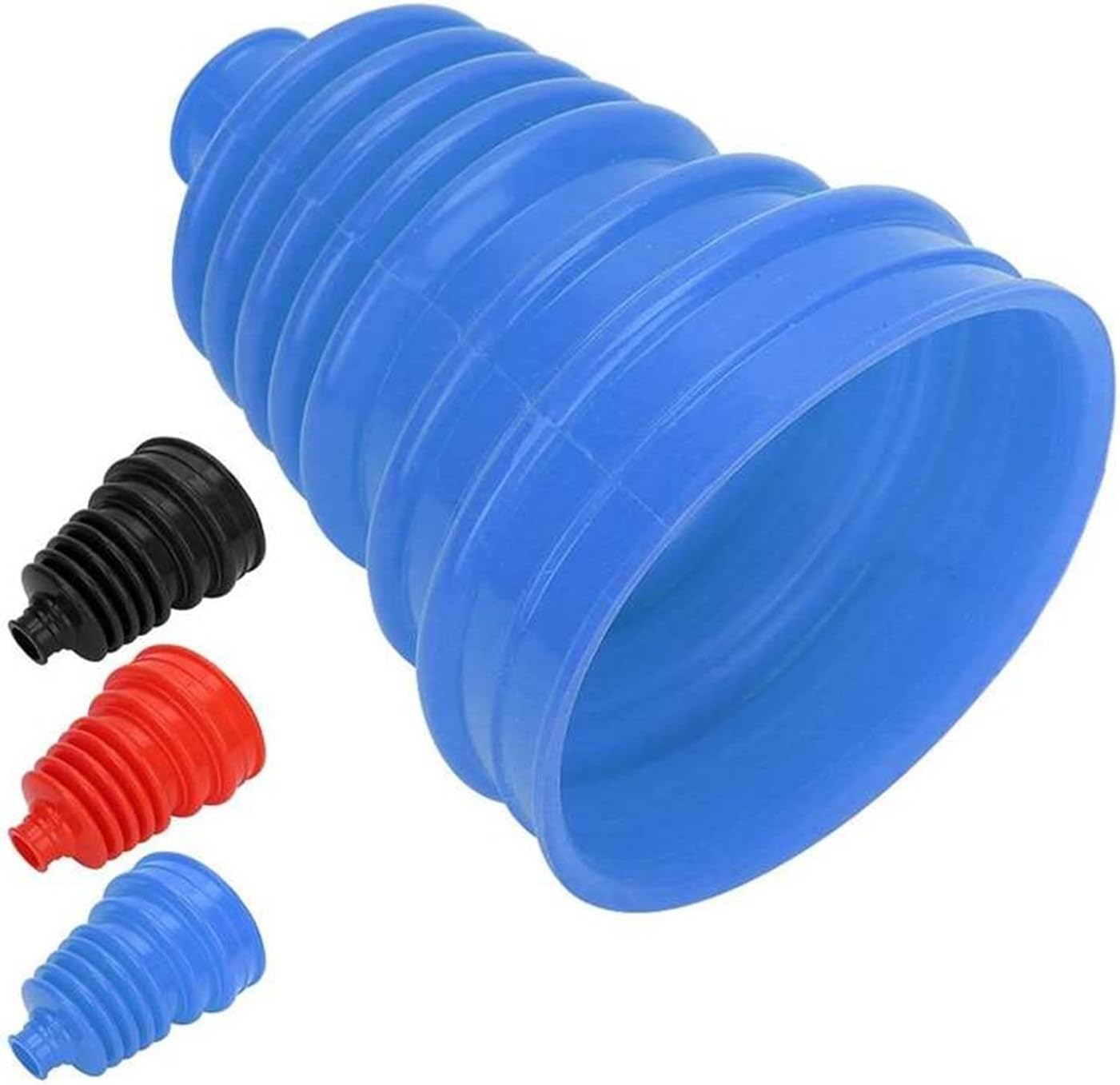 Universal Car Silicone Constant Speed/Cover Universal Ball Round Clamp Track Connector Kit CV Boot Replacement(Black)