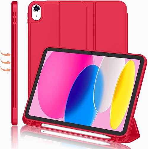 Miniatura 20 de iMieet Funda para iPad (A16) de 11ª generación/iPad de 10ª generación [11 pulgadas 2025/10.9 pulgadas 2022] con soporte para lápices, funda Azul
