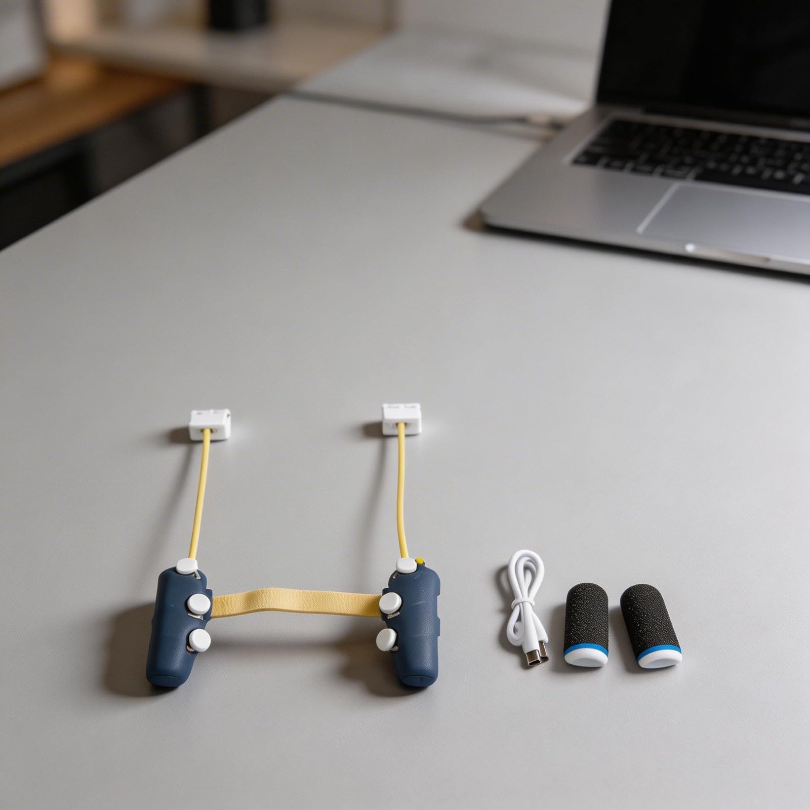 Kivivaka Controller di gioco magnetico fai da te per tablet iPad, gamepad a scatto stampato 3D con pulsanti continui a impulsi, giochi d'azione portatili con cordino