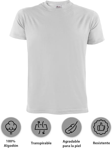 Pack de cinco camisetas básicas de cuello redondo de ALPIDEX, ideales para el fondo de armario.