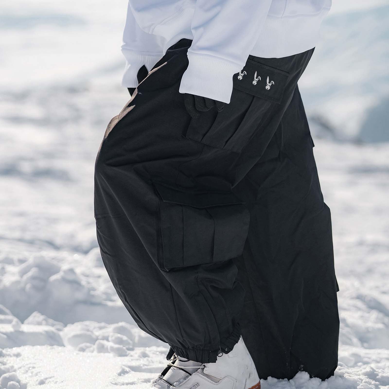Pantalon de ski pour homme, femme, baggy de snowboard large, pantalon de neige, surdimensionné, multi-poches, imperméable, coupe-vent, respirant, chaud, randonnée, hiver, pantalon de chasse