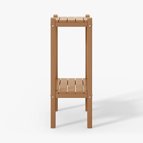 Vista 270 de WestinTrends Dylan Adirondack - Mesa auxiliar redonda para exteriores, color negro