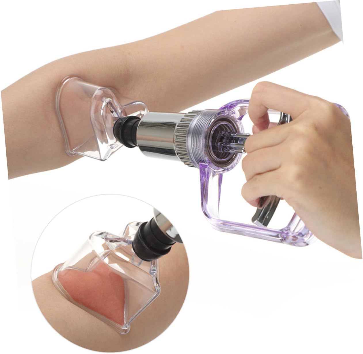 Cupping Therapy Set Manual Vacuum Cupping Device for Home Use Safe Body Massager for Blood Circulation and Muscle Relief Heart-Shaped Suction Cups