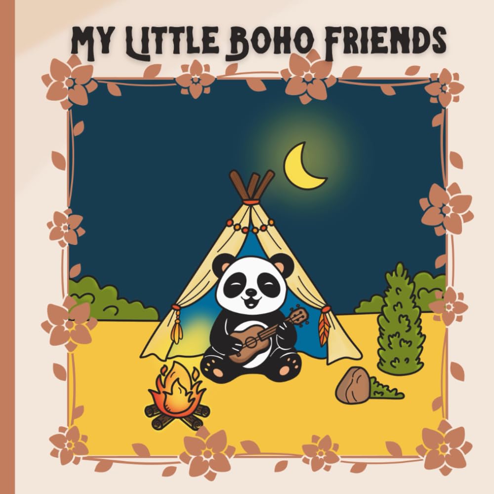 My Little Boho Friends: An Adult Coloring Book of Whimsical Animals