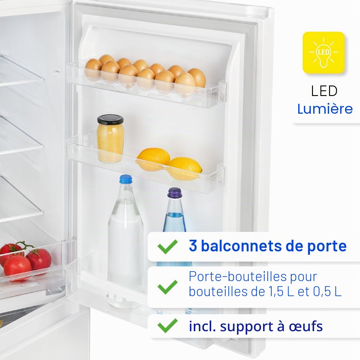 Bomann KG320 Réfrigérateur Congélateur 175L Contrôle Température Blanc