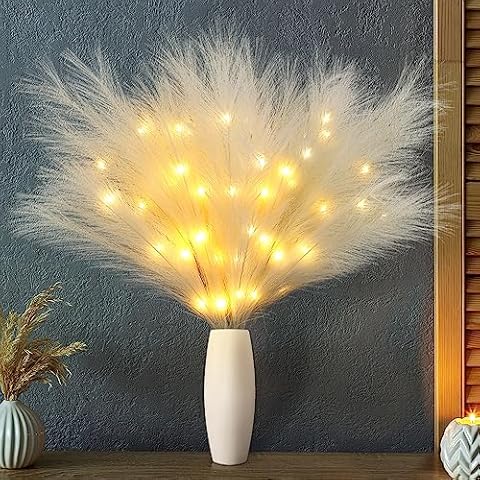 Joomer Herbe de Pampa LED 3 Bouquets Cover