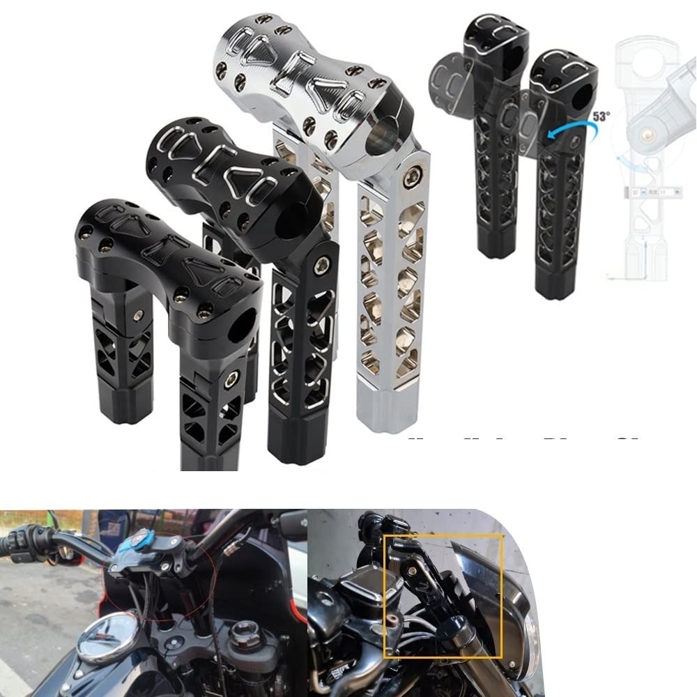 Amazon | バイクハンドル 25mm プルバック ハンドルバー