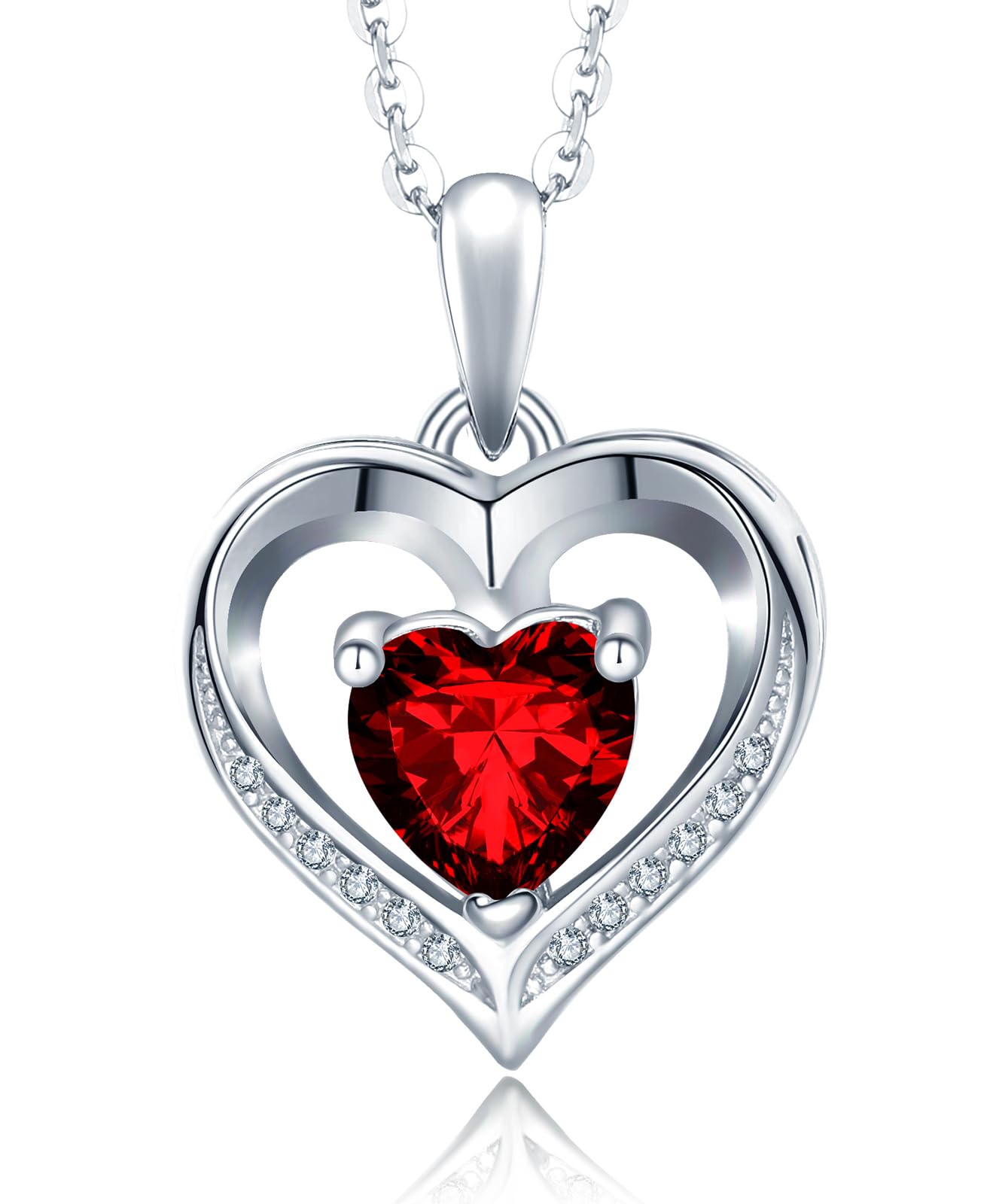 Cadena para mujer con forma de corazón, colgante de corazón, Navidad, día de la madre, regalo de San Valentín, aniversario, boda, cumpleaños, mujer, novia