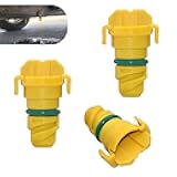 CyperFair 3 PCS Car Oil Drain Plugs, Leak-proof Oil Pan Drain Screw with Sealing Rubber Ring, Standard Replacement OEM# KX6Z-6730-B FT4Z-6730-A, Compatible with Ford F150 Edge Navigator (Yellow)