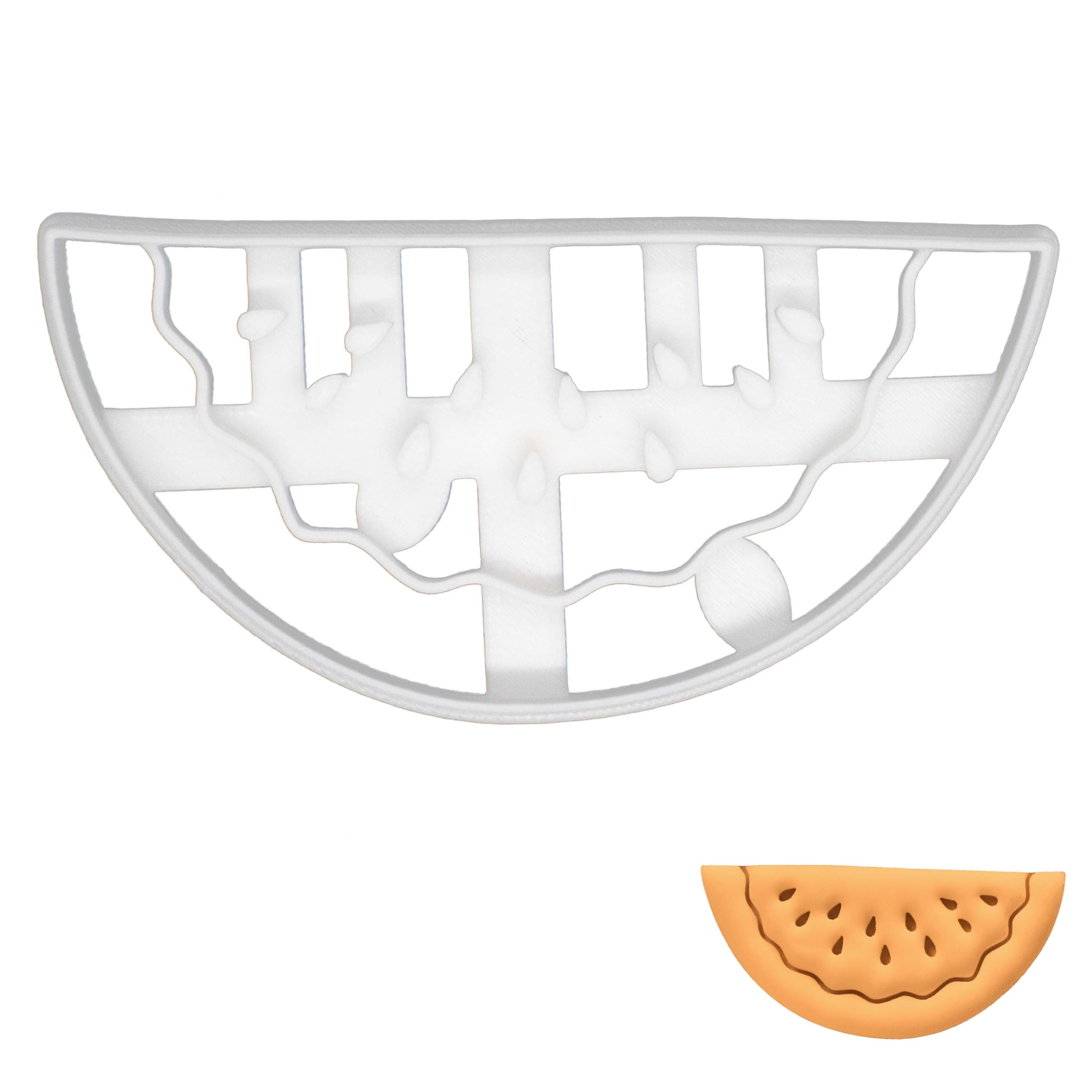 BAKERLOGY Watermelon Cookie Cutter - Detailed Biscuit Cutter Design for Baking and Crafts, Ideal on Fondant, Dough, Clay