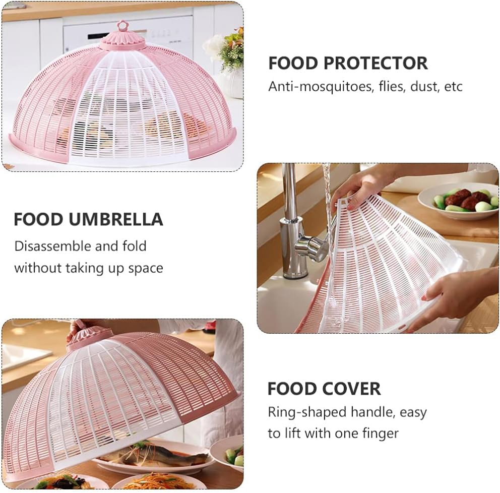 Yardwe Indoor Tent Plastic Food Cover Foldable Fresh Food Cover Snack Display Cover Food Domes Cake Cover Food for Kitchen Home Party Picnic BBQ Portable Screen