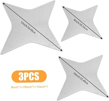 Christmas Patchwork Star Template Patchwork Templates 3PCS/Set Acrylic Quilting Templates Different Size Star Shape Patchwork Templates Christmas Stencils Reusable for Craft Christmas Decorations