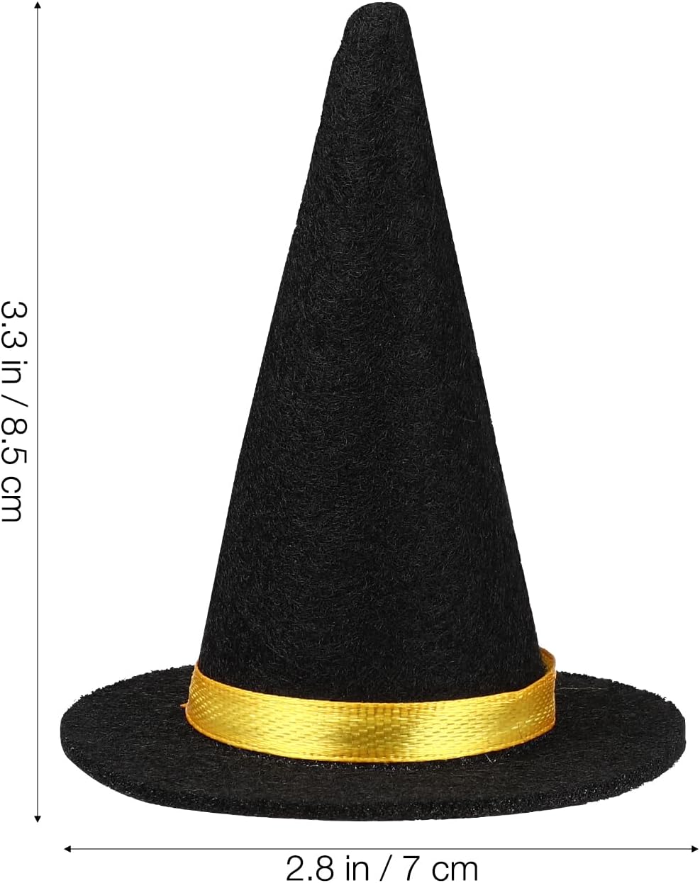 Abaodam 16 Pcs Small Witch Hats for Crafts Mini Witch Hats Miniture Felt Doll for Wine Bottle Decor Halloween Party Decor Tiny Halloween Decorations