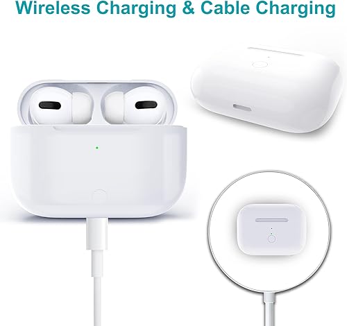 Miniatura 3 de Funda de carga inalámbrica compatible con AirPods Pro de 1ª y 2ª generación, fundas de repuesto para cargadores Airpods Pro, compatible con