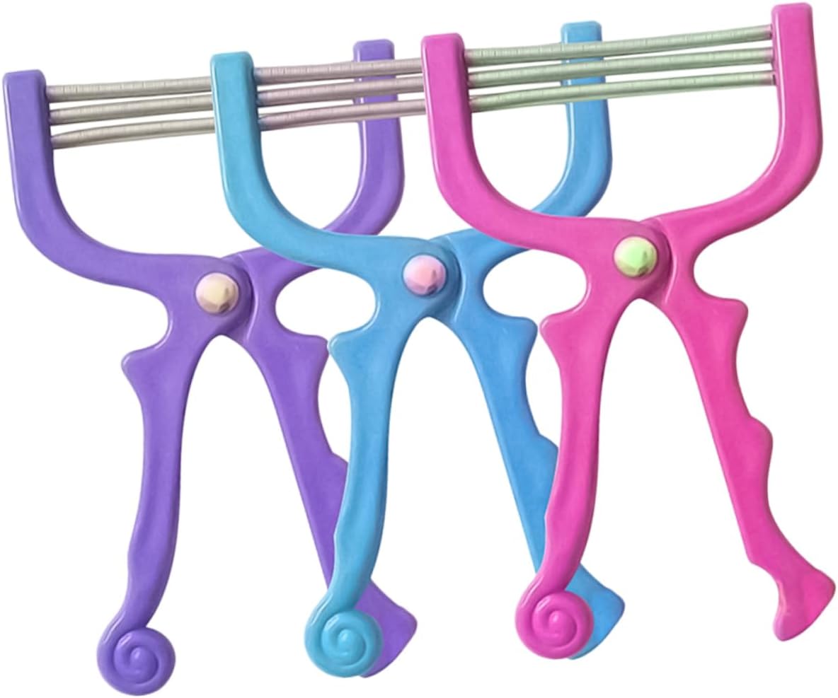 SMASOLO 3Pcs Portable Facial Hair Epilators for Women Men Painless Hair Removal Tool with Spring Design for Upper Lip Chin and Cheeks Easy to Use