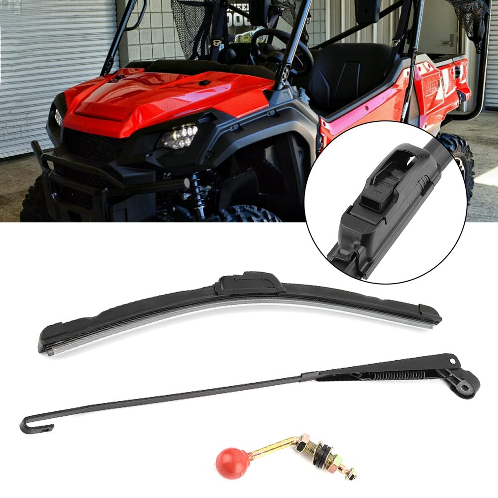 Tergi Manuale Atv - Kit Tergicristallo Manuale Utv (3. Parti Strutturali), Kit Di Sostituzione Spazzole Tergicristallo Universale Bl? Gruppo Di Ricambio