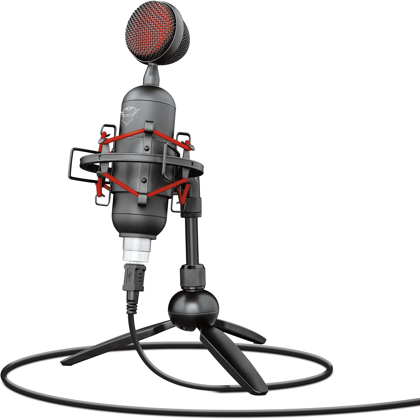GXT 244 Buzz USB Streaming Microphone, USB Microphone with Clear Audio, Background Noise Reduction, High-end Mount and Tripod Stand, Microphone for PC, YouTube, Laptop and PS4 - Black