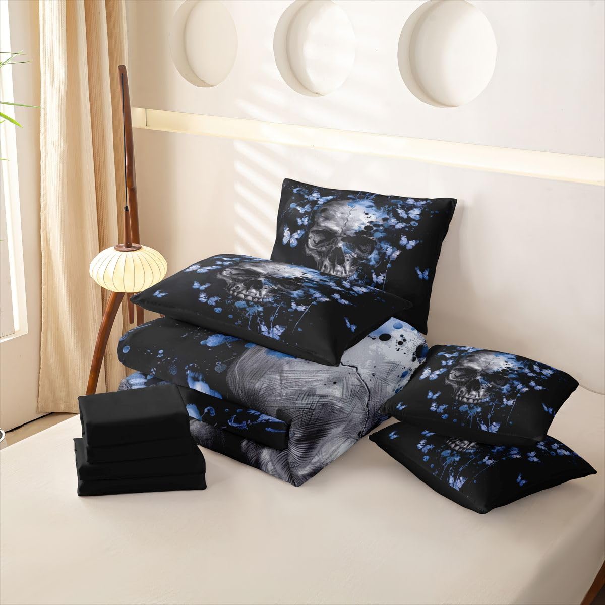 Loussiesd Krawatte-Farbstoff - Juego de ropa de cama individual (7 piezas