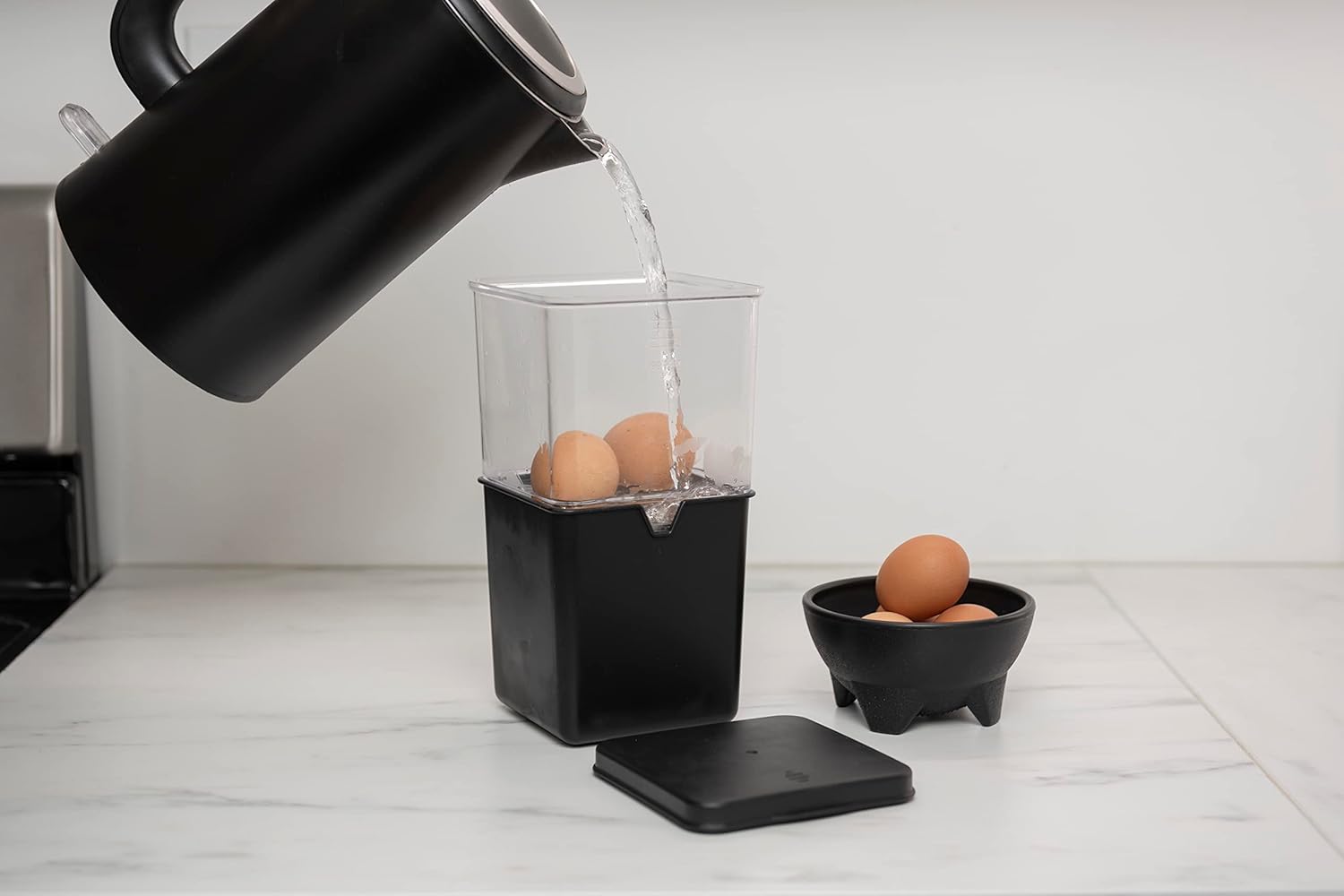 Eggbath rapid soft boiled egg cooker with timer, perfect