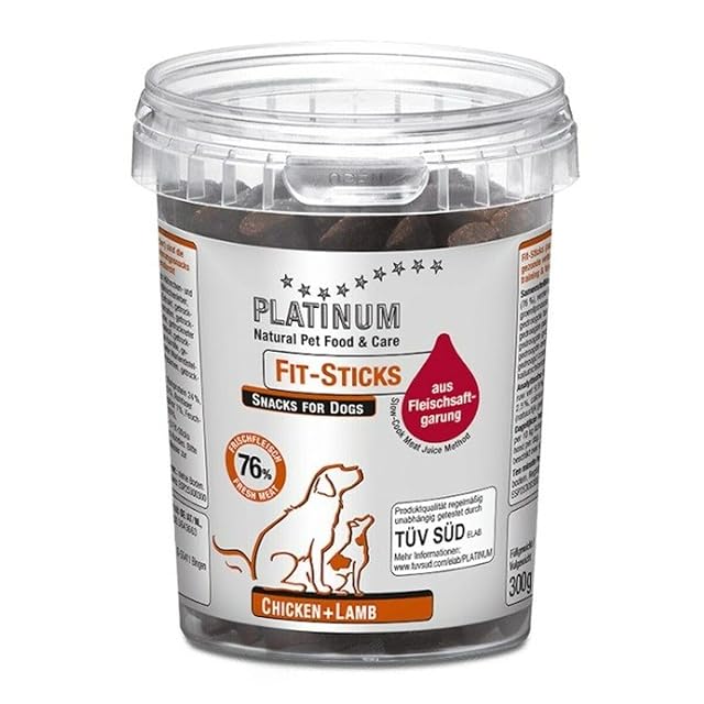 Platinum Snack para Perros Fit-Sticks Chicken + Lamb 300 g Pollo Cordero