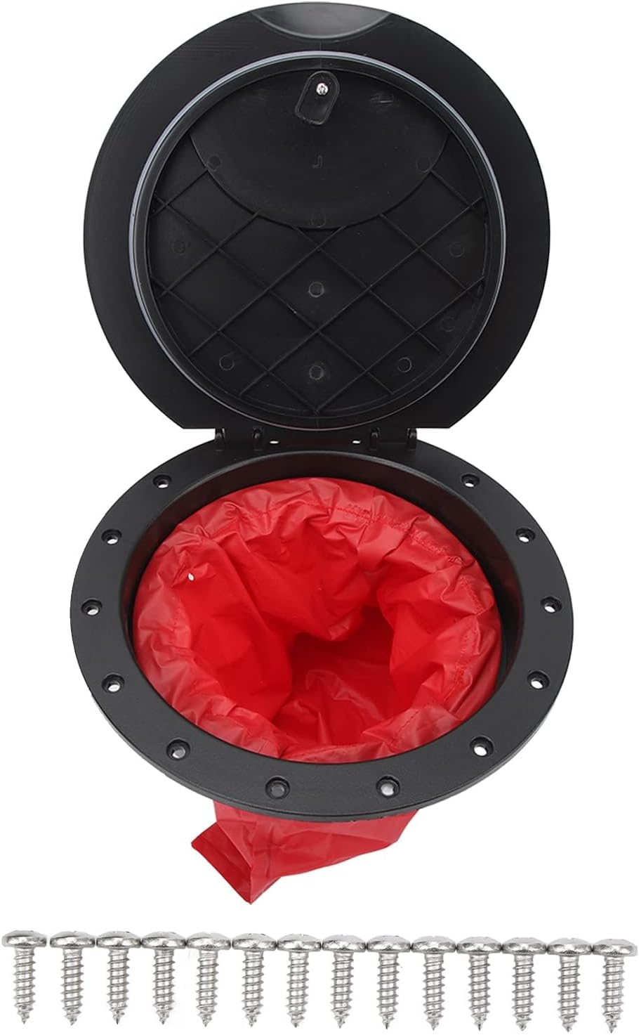 Black Deck Plate Kit, 11.2 Inch Kayak Hatch Cover Deck Hatch Kayak Accessories with Storage Bag for Kayaking Yacht Fishing Boat