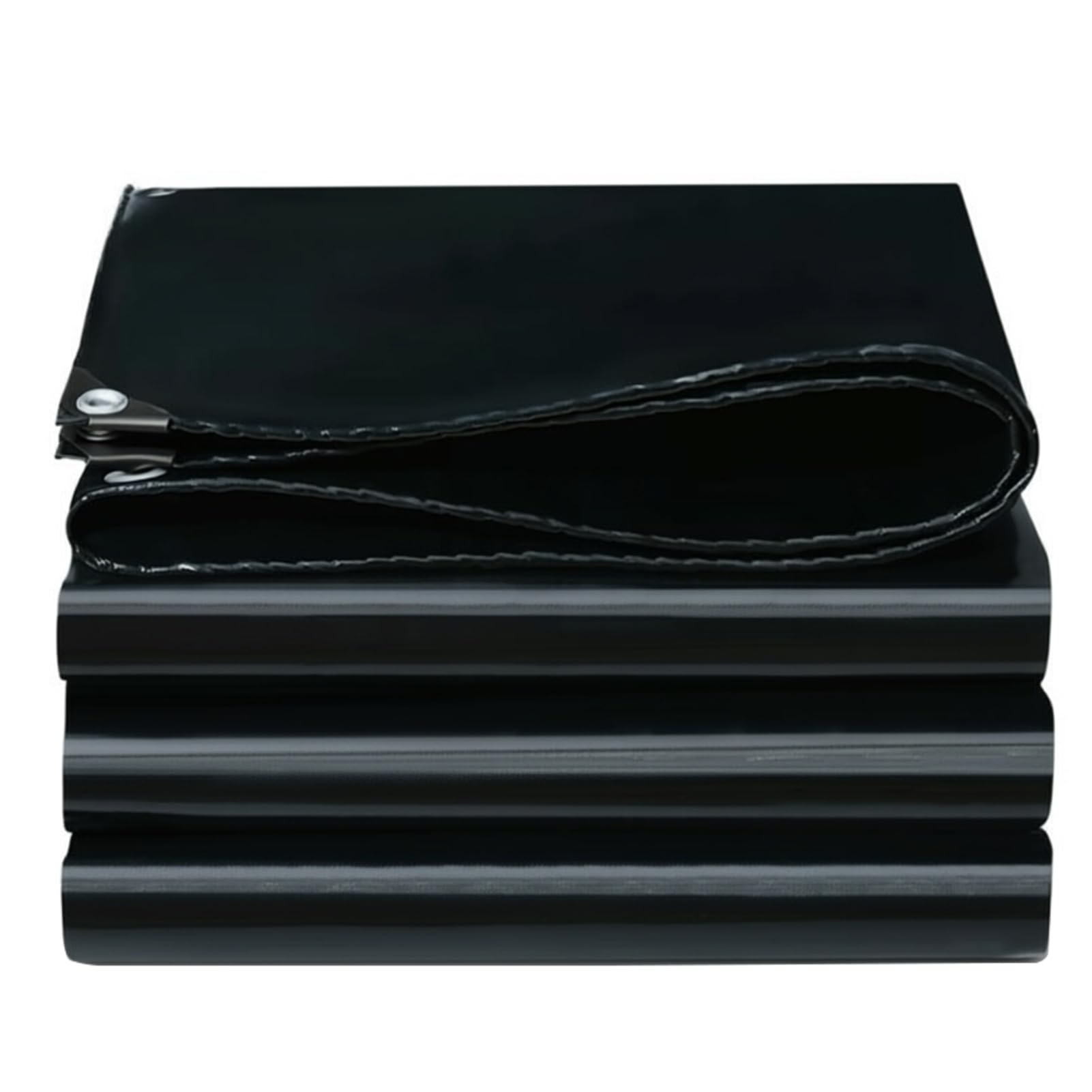 Dmchengma One Color 500G/㎡ Black Waterproof Tarp - Heavy Duty Uv Resistant Tarpaulin With Reinforced Edges & Metal Grommets Canvas Tarps For Camping(2X4m(6.5Ftx13.1ft))