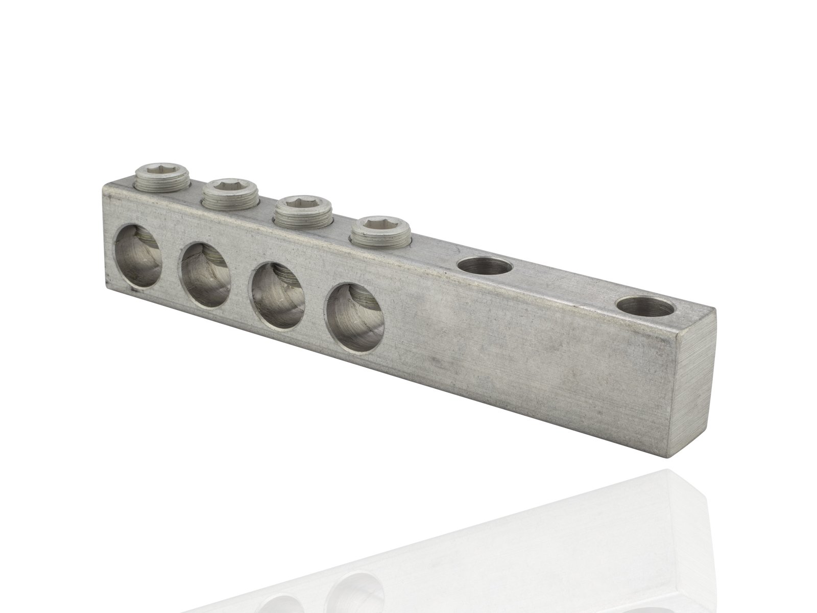 NSI Cosse du transformateur STL350-4, gamme de fils 350 MCM-6, taille de boulon de 1,27 cm, espacement des goujons de 4,5 cm, largeur 2,5 cm, hauteur 3,7 cm, longueur 20,3 cm