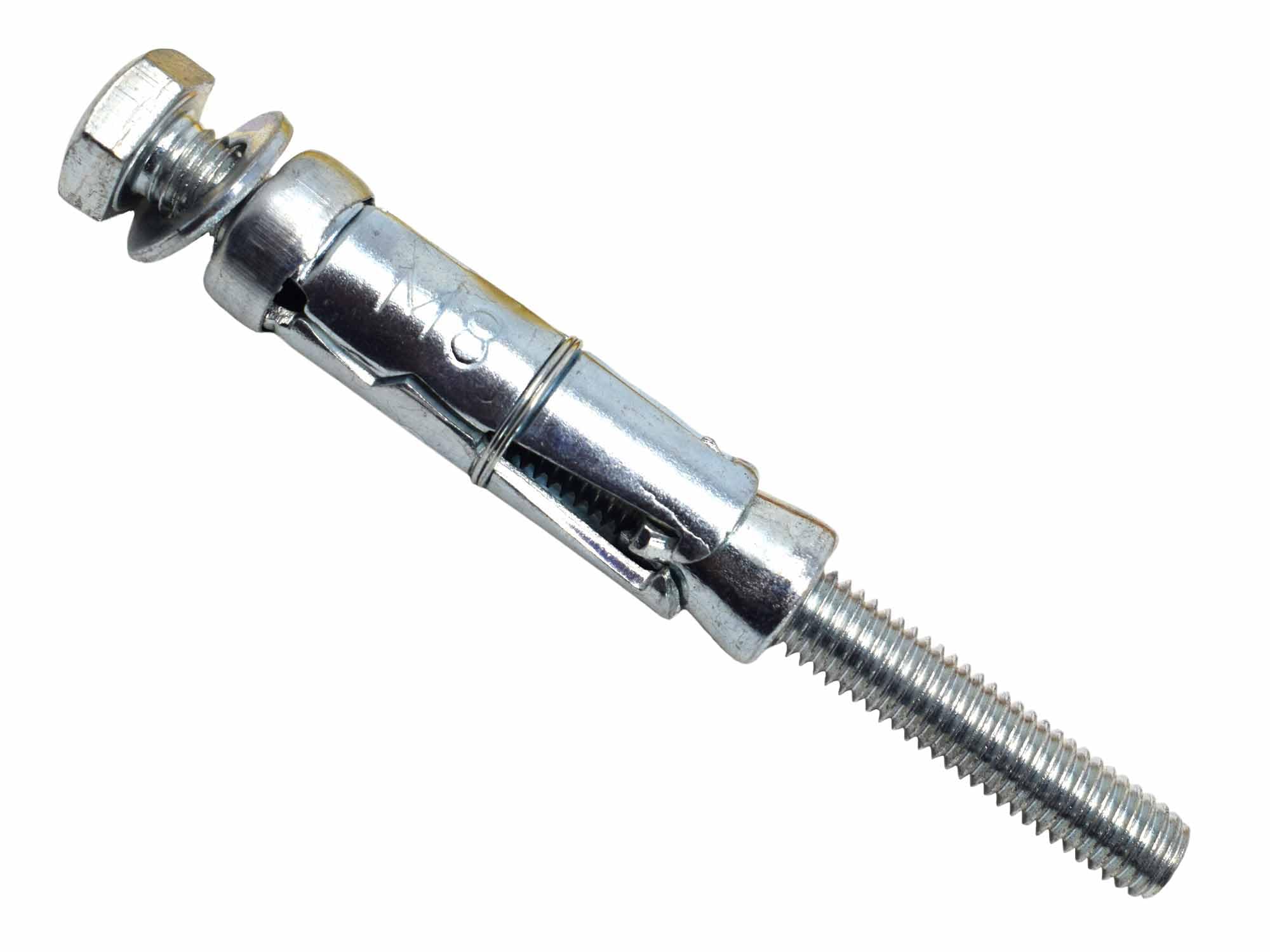 MASONMATE Loose Bolt Shield Anchor M8 x 40mm Pack of 50, silver