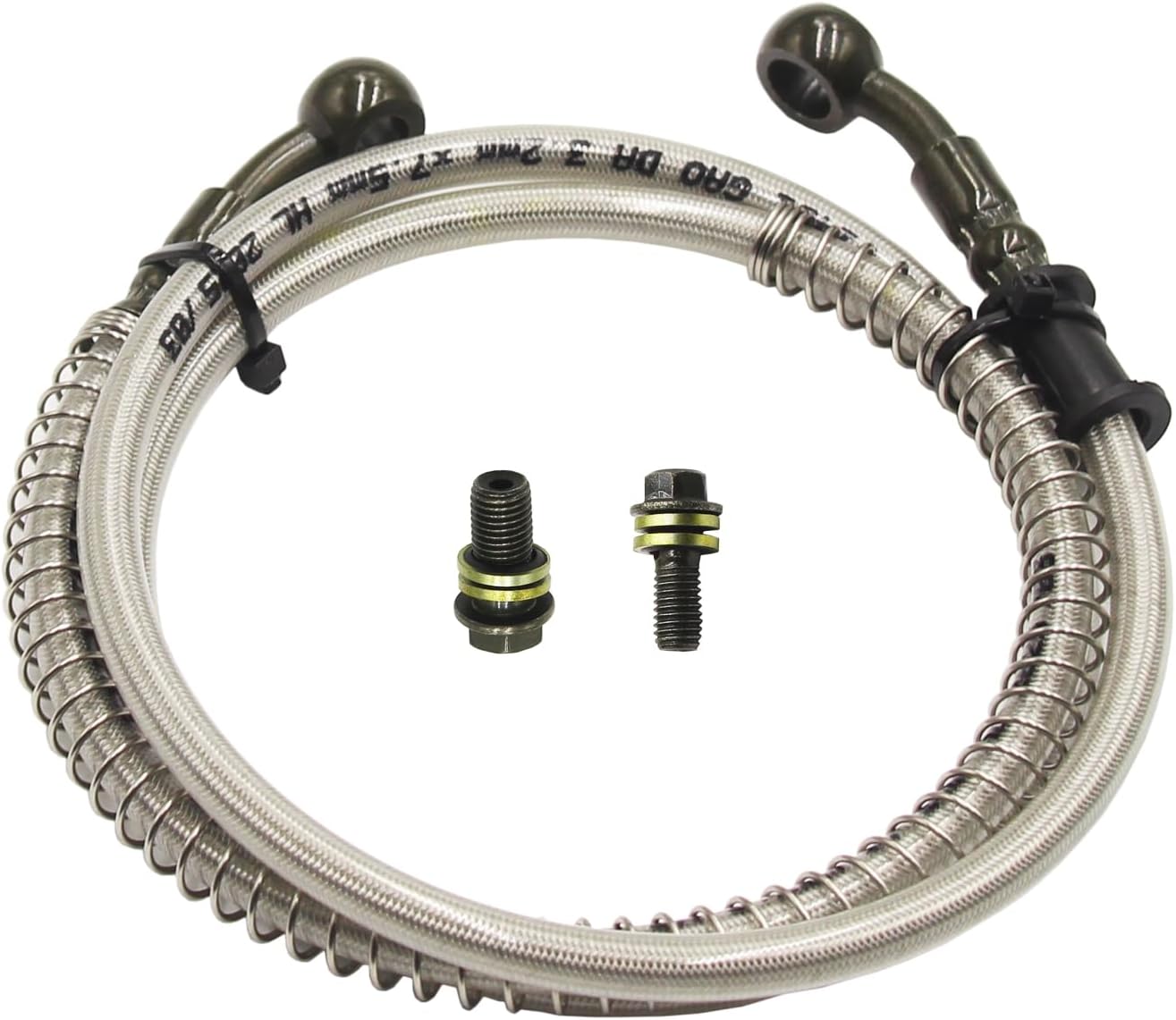 8mm - 10mm 1100mm 43.3 INCH braided Hydraulic Brake Master Hose Cable Line for PIT PRO Dirt Bike ATV Quad Dune Buggy