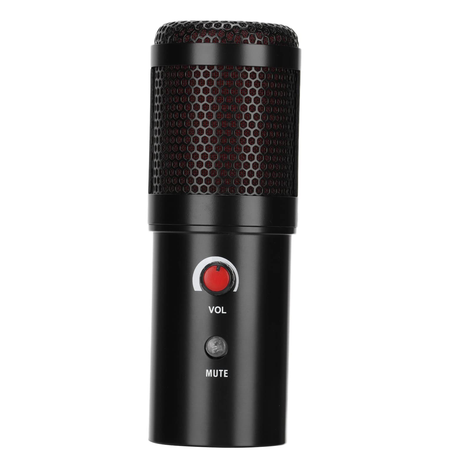 Micrófono USB de Estudio, Luz de Relleno RGB, Kit de Micrófono de Condensador Cardioide para Grabar Canto, Equipo de Podcast para Transmisión de PC, Material de Cabezal ABSSound (A6S con