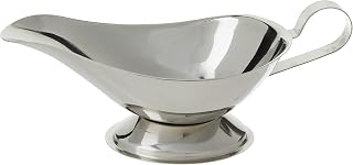 Winco Gravy Boat, 10-Ounce, Stainless Steel, Medium