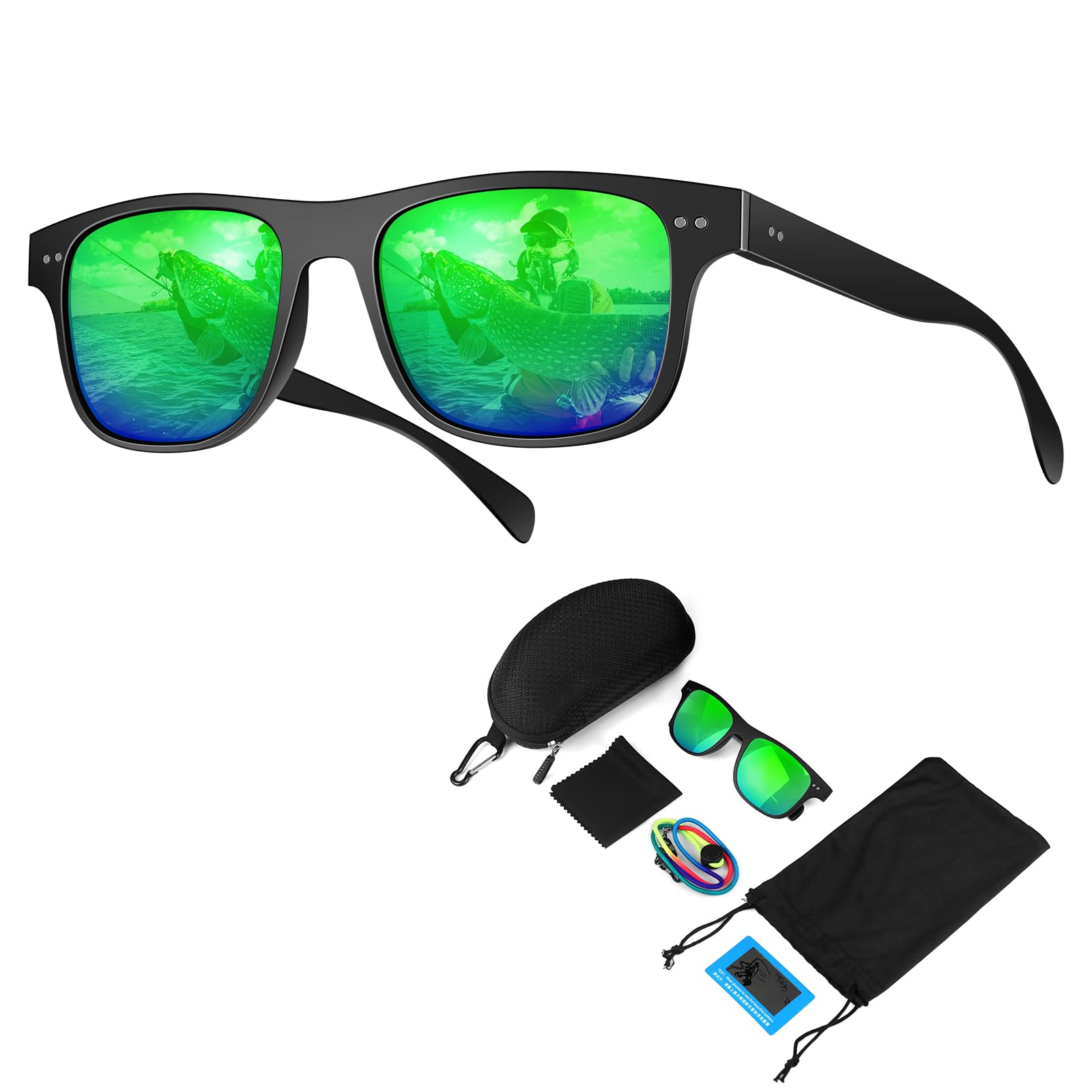 ZHA ZHAPolarized Cycling Glasses, Tr90 Frame, UV400 Protection Sports Sunglasses, Fishing Sunglasses for Men Women Youth