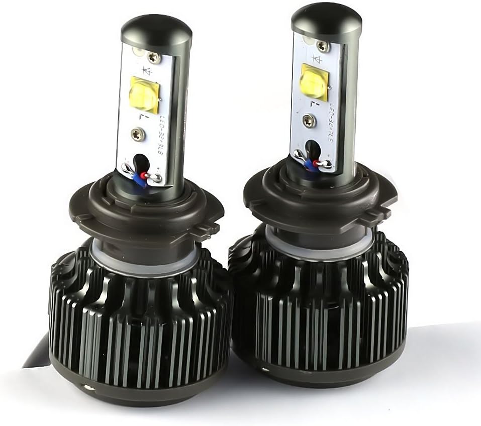 H7 Auto CREE LED Headlight kit 60W 7200LM 6000K Cool White Light w/ Cooling Fan Easy Installed All-in-one Set of LED headlights Headlamp [2 Year Warranty]