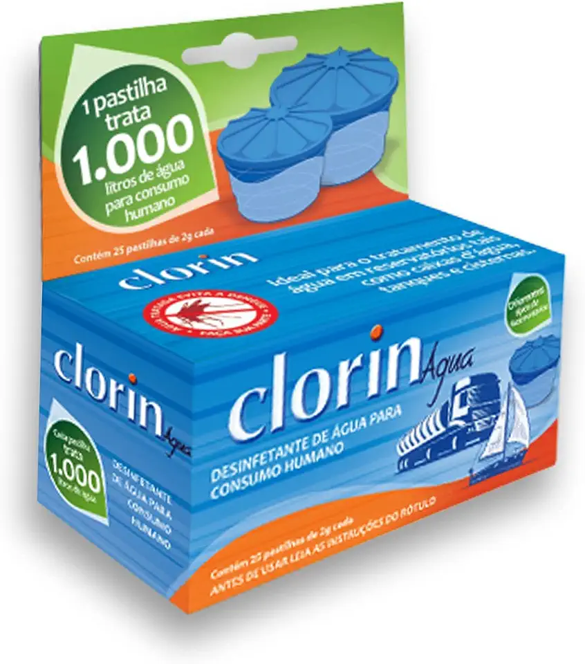 Cloro em Pastilhas para Caixas D'Água Clorin 25 un. 2g 1000L