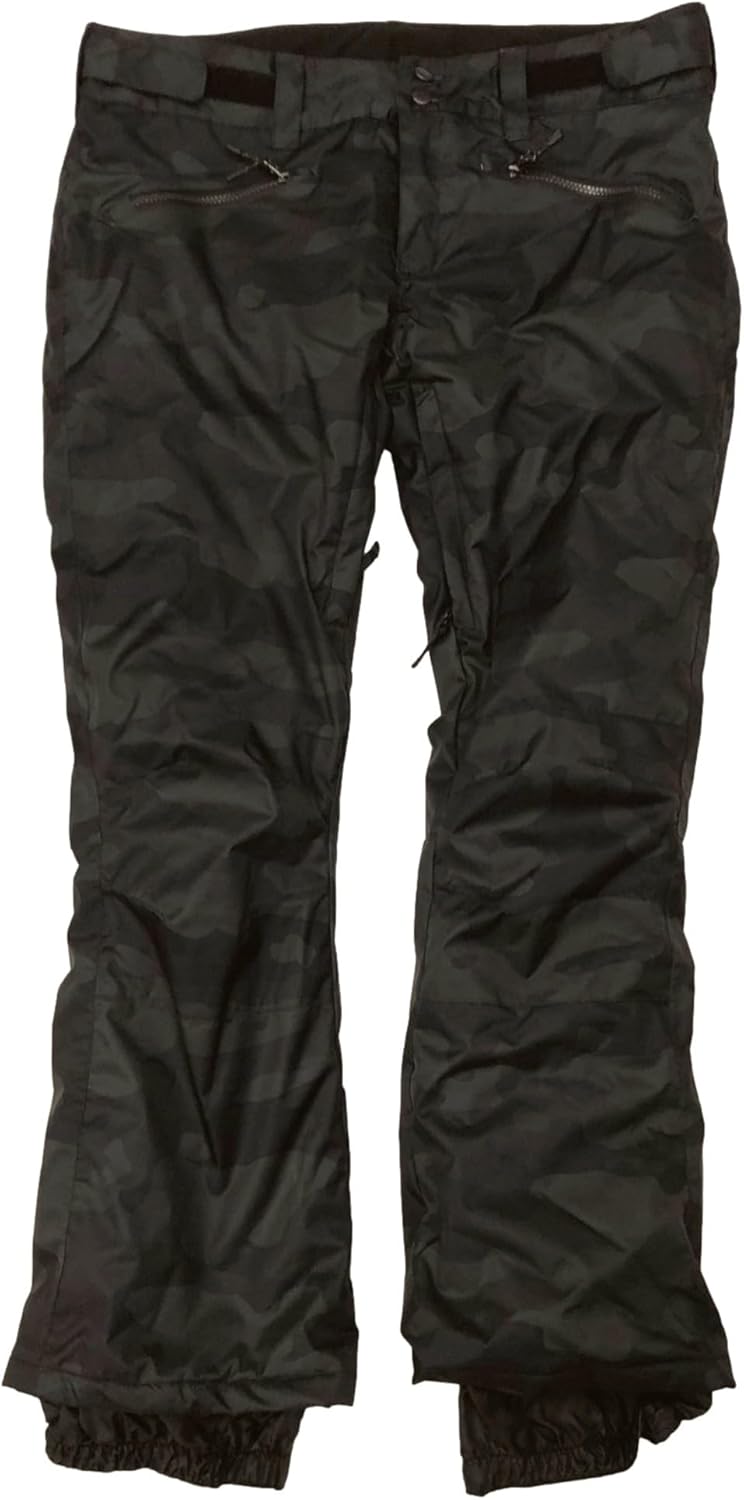 Iceburg Womens Green & Black Camouflage Camo Snow & Ski Snowboarding Pants Large