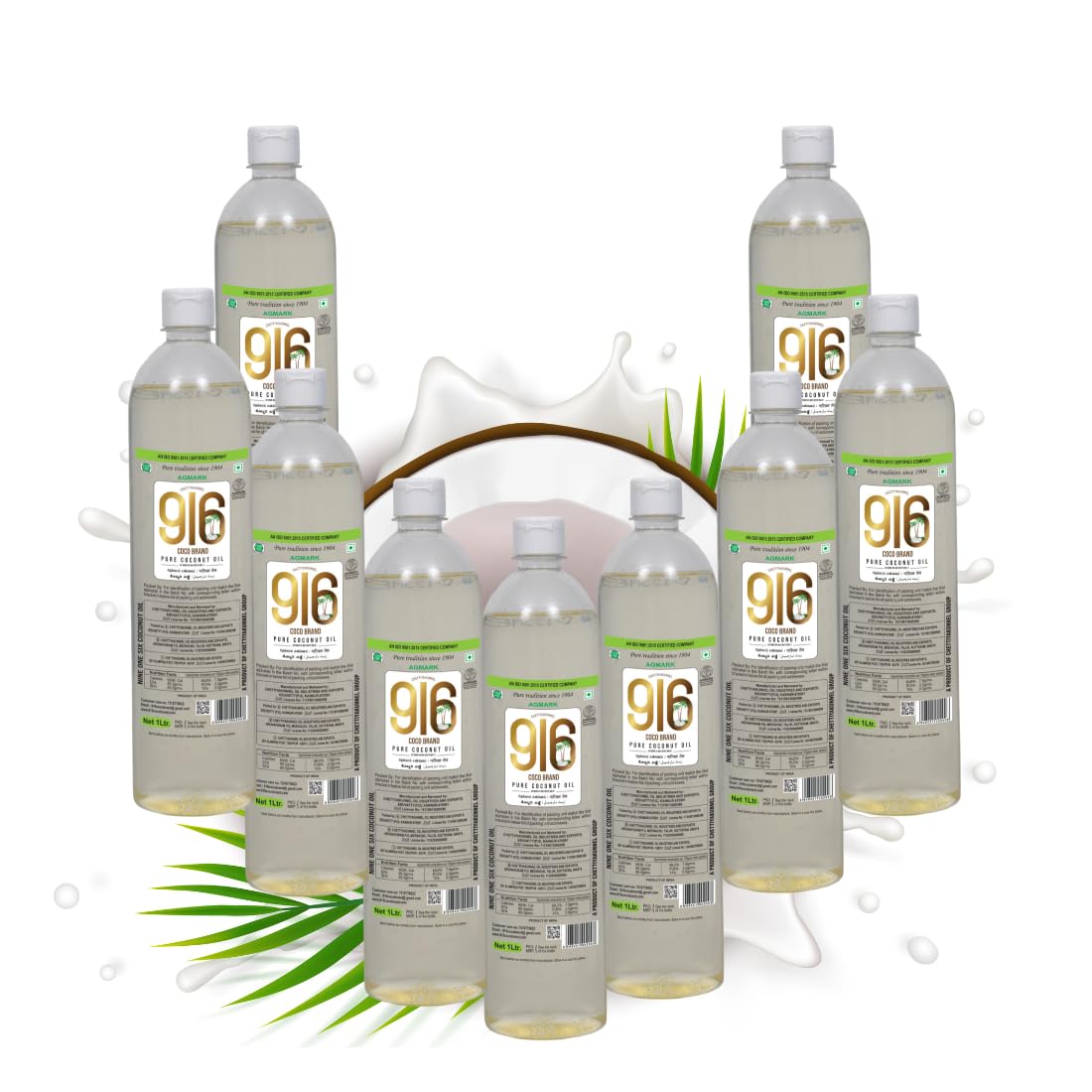 Chettiyakunnel 916 Coco brand Coconut oil | 100% A1 Grade Chemical free Coconut | Hair Care | Baby Massage | Daily Cooking | Skin Care | From Makers of Chettiyakunnel Kerala (1 LITRE*9) (B0D9HNYJCK) Amazon Price History, Amazon Price Tracker