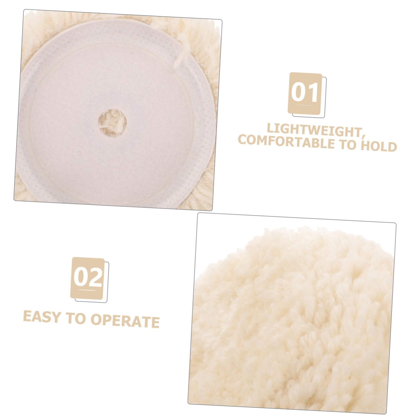 GLEAVI 5pezzi Disco Di Lucidatura Lana Per Macchine Rotative Da Tampone Polisher Per Pulizia e Lucidatura Di Auto Mobili e Piccole Parti
