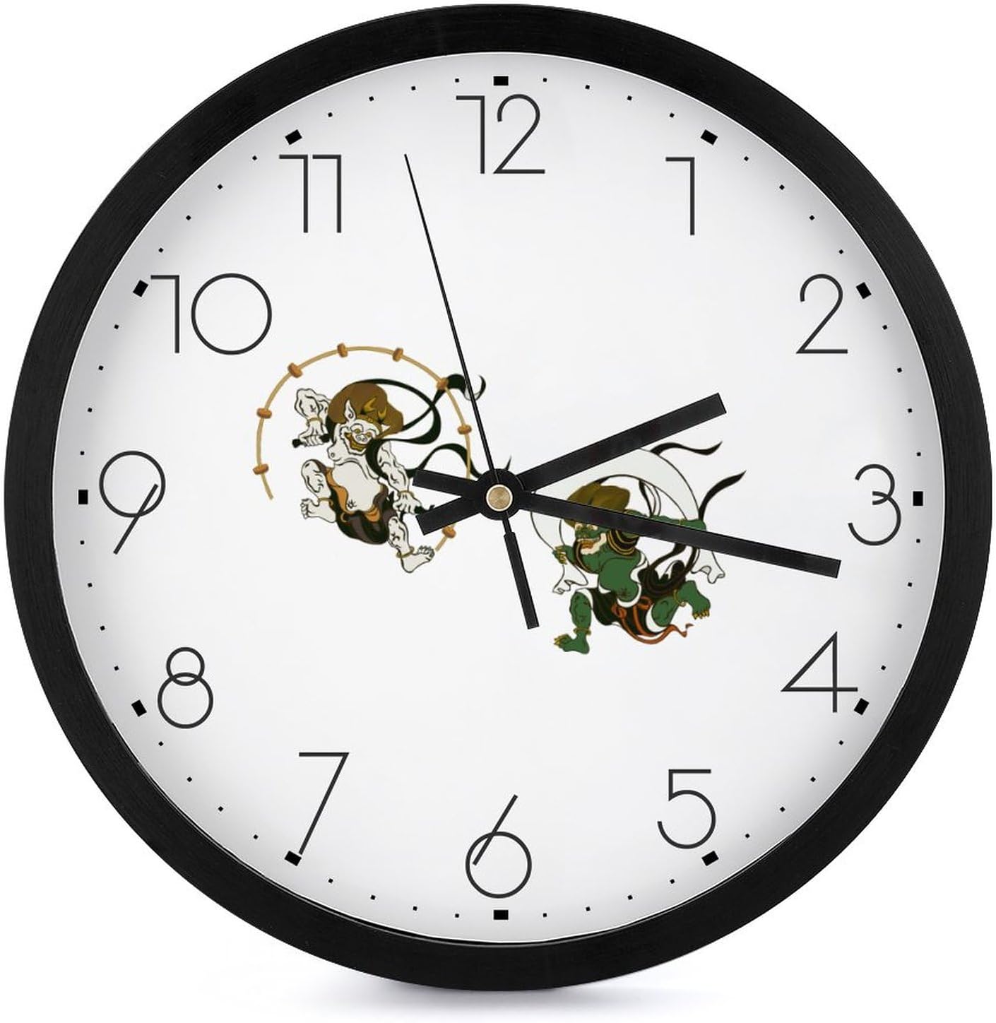 Amazon.co.jp Wall Clock, Ukiyoe, Fujin and Thunder God, Japanese