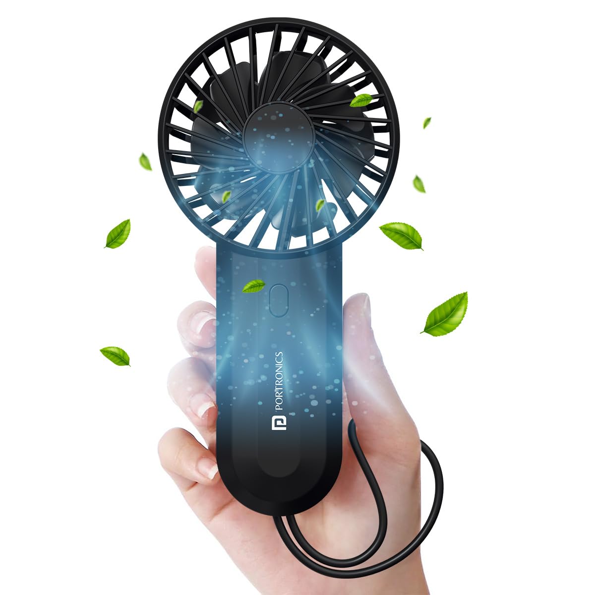 Portronics DualBreeze Handheld Mini Portable Fan With Dual Fan Technology, Upto 4 Hours Playtime, 3 Speed, Low Noise, Rechargeable Fan Ideal for Indoor,Outdoor,Home,Office,Kitchen,Makeup & Travel Use (B0DJ1724RR) Amazon Price History, Amazon Price Tracker