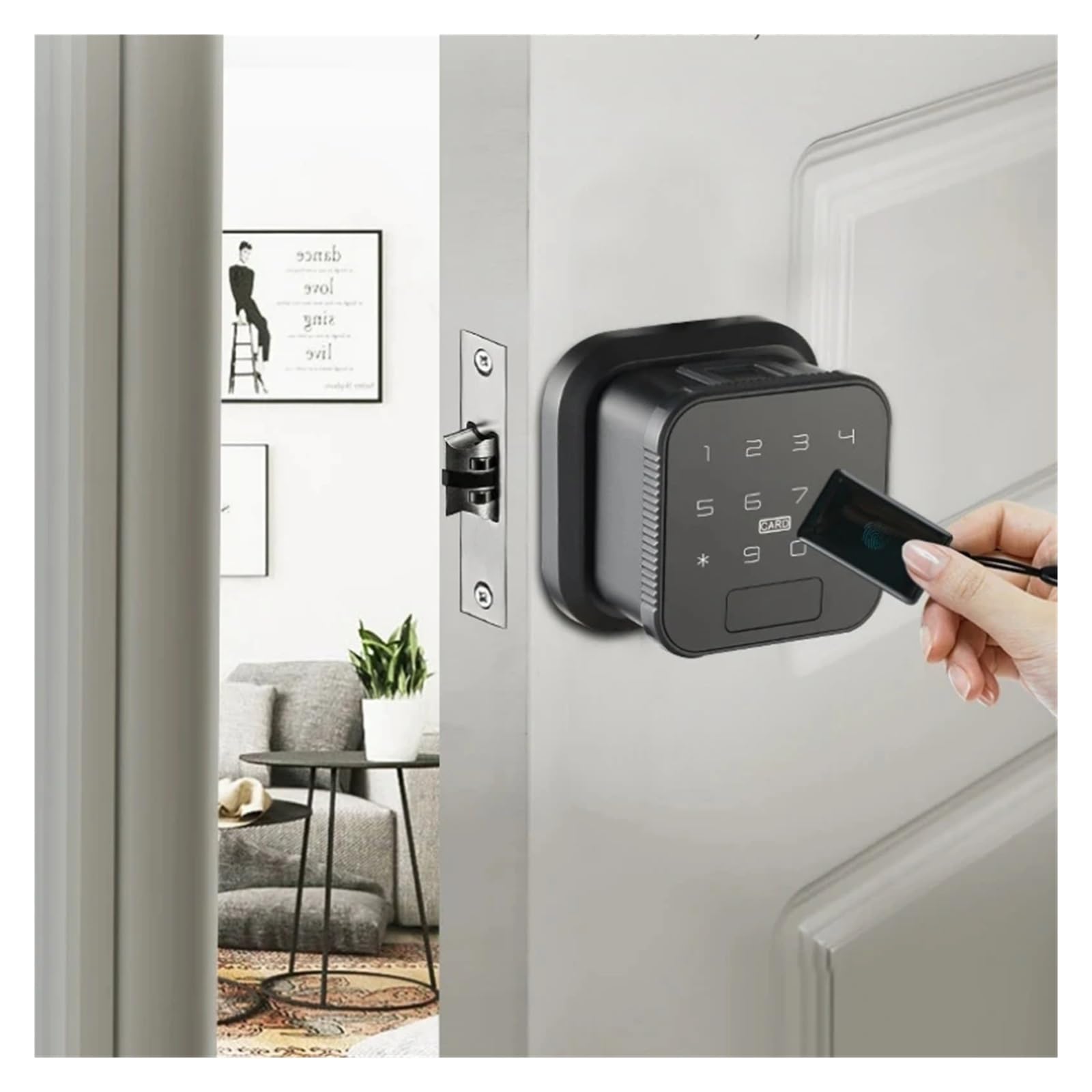 Cerradura Inteligente, Cerradura De Puerta Intelinte Tuya, , TTlock, Compatible Con , Bloqueo De Huella Digital, Contraseña De Aplicación, Tarjeta IC, Llave NFC, Desbloqueo Electrónico ,Cerradura Inte