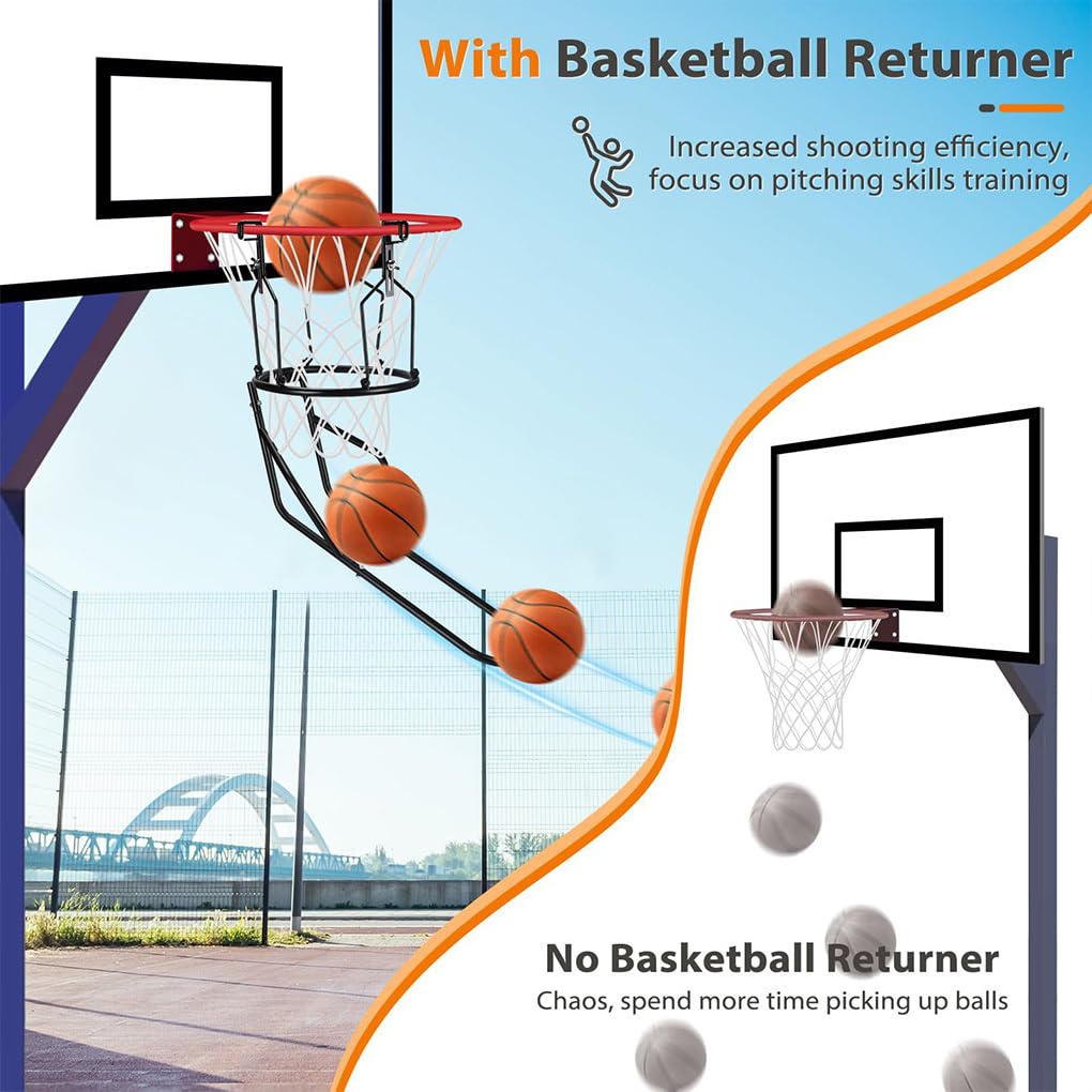 Basketball Rebounder, Basketball Trainingsgerät, Premium Zubehör für ernsthaftes Training, kompatibel mit Standard Körben und Systemen