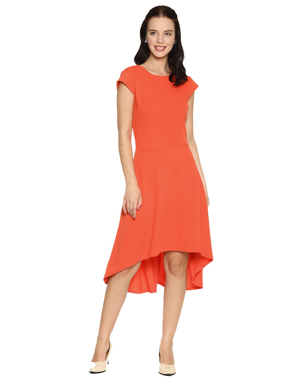 AARAWomen's Polyester A-Line Midi Wedding Dress