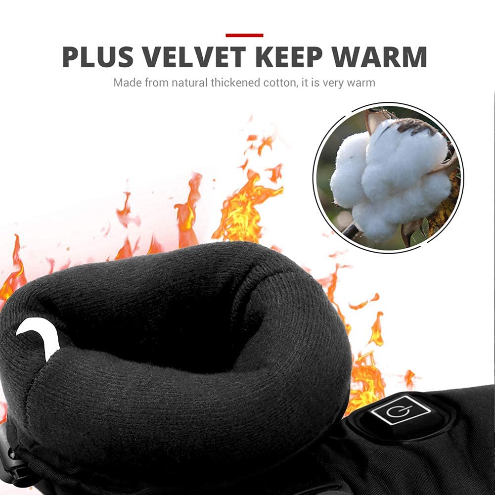 Guantes térmicos eléctricos para Exteriores, Interiores, calefacción a batería, Guantes de Invierno a Prueba de Viento para Exteriores, cálidos, para Montar en Motocicleta, Caza, e