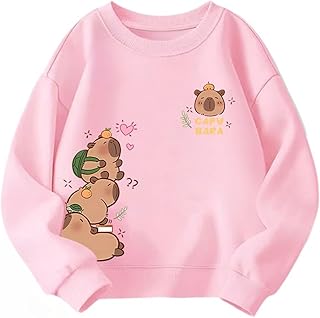 Capybara Niños Niñas Sudadera Casual, Nueva Sudadera De Algodón Estampado De Dibujos Animados para Niños, Sudadera De Moda para Niños Y Niñas