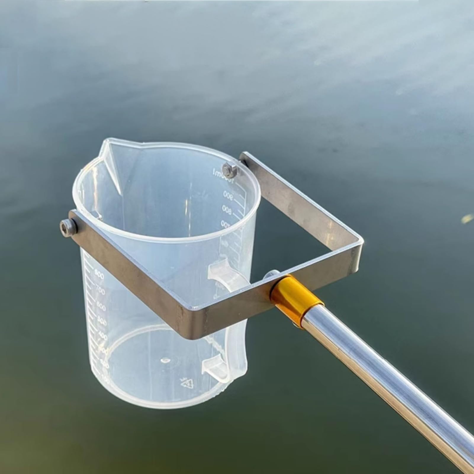 WPJBDS Water Sample Collection Pole, Water Sampler Dipper for Factory Wastewater, Water Outlets/Pipeline/Rivers Sampling Cup with Telescoping Rod(Size