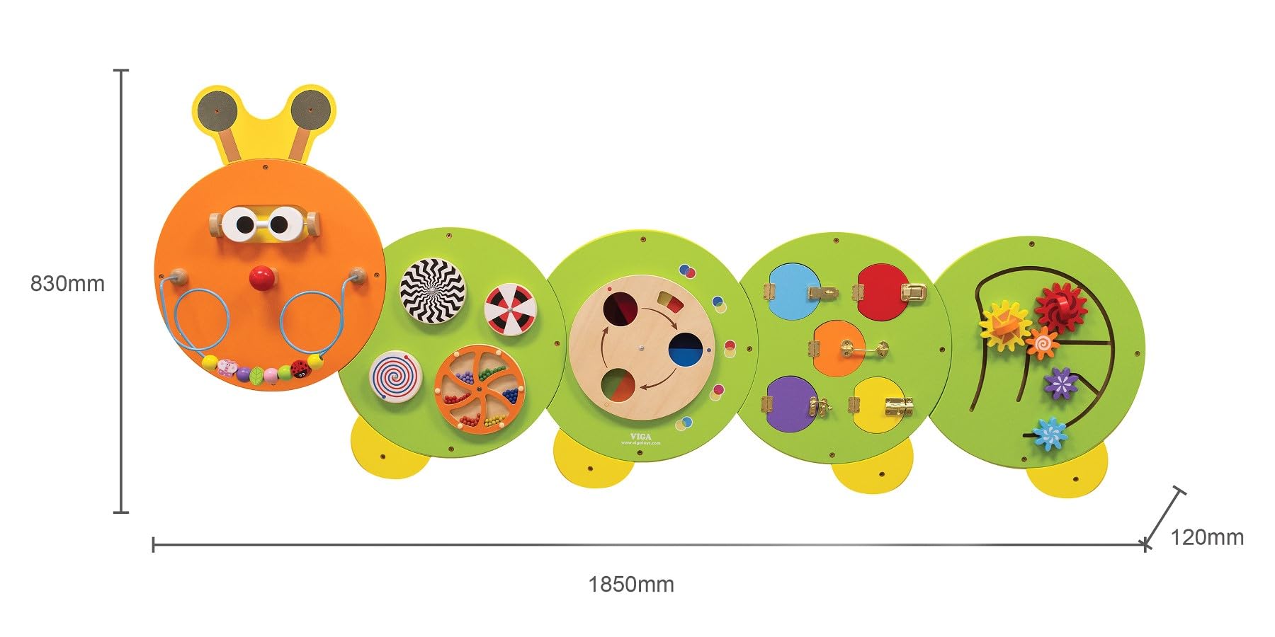 Viga Toys Wall Toy Caterpillar - Figura Decorativa de Pared (44557)